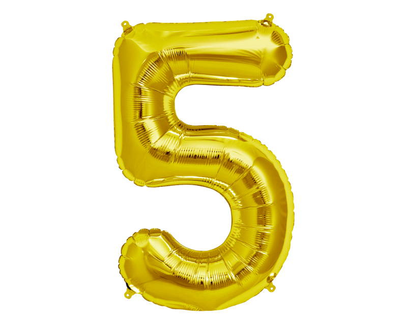 16inch Gold Number Balloons