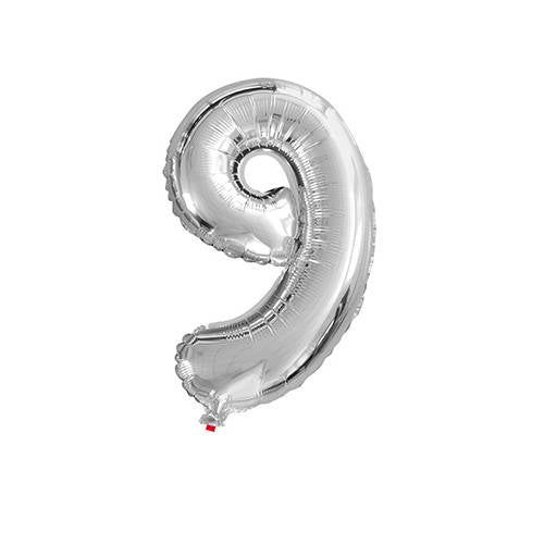 16inch Silver Number Balloons