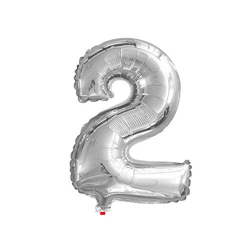 16inch Silver Number Balloons