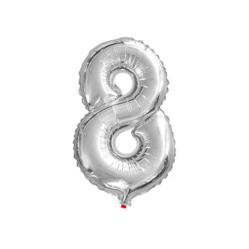 16inch Silver Number Balloons