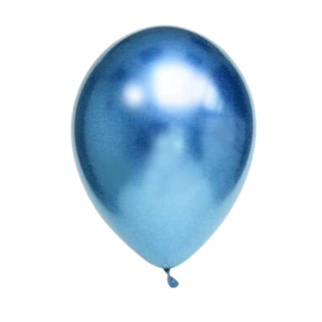 12-INCH HELIUM-FILLED CHROME COLORED BALLOONS