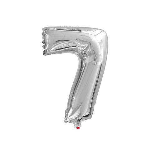 16inch Silver Number Balloons