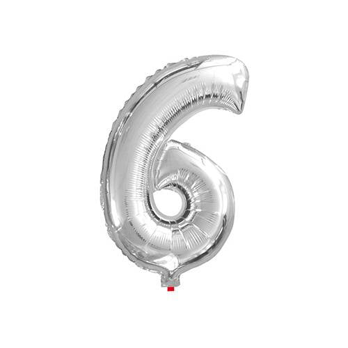 16inch Silver Number Balloons