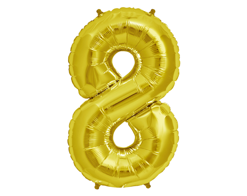 16inch Gold Number Balloons